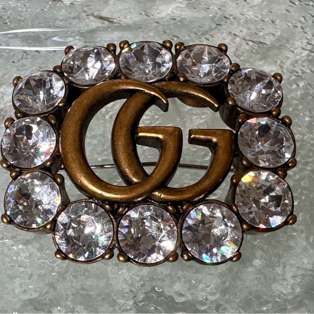 Authentic Gucci Crystal Brooch